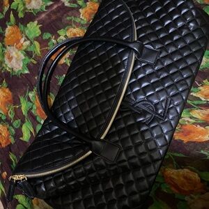 Luxurious Black Quilted Travel Bag